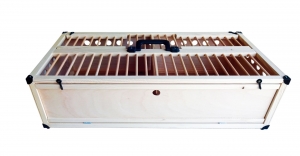 Cuști de transport - Cușcă pentru transport porumbei 80x40x21.5 CM cu 2 compartimente