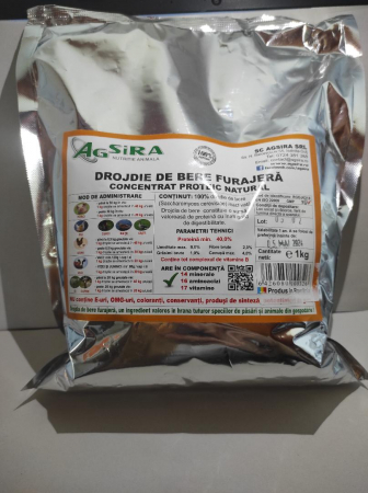 Calciu furajer și stimulatoare ouat - Drojdie de bere furajera. Concentrat proteic natural, 1kg
