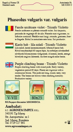 Fasole urcatoare violeta Trionfo violetto 8gr [1]