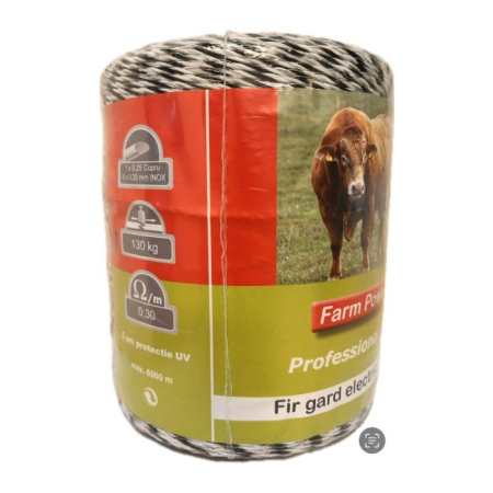 Fir gard electric Farm Power Professional Plus 500 m, cu 6 lite,1 cupru de 0.25 mm, 5 inox de 0.20mm [1]