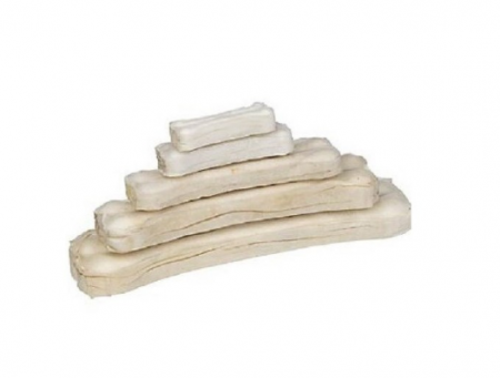 Animale de companie - Os presat piele alba lungine 7.5cm