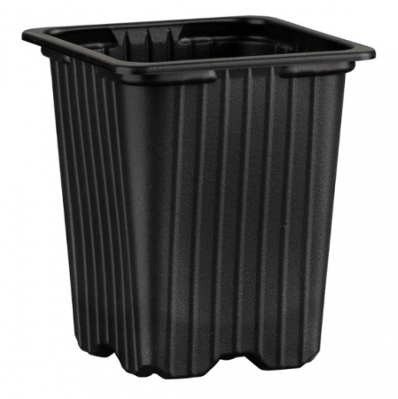 Pahar patrat 7x7x8cm, pp, negru [0]