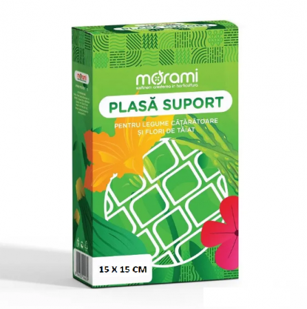 Accesorii solarii - Plasa suport plante Horti-Plant alba, 15x15 cm 1.5 x 25m