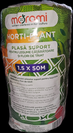 Accesorii solarii - Plasa suport plante Horti-Plant alba, 15x15 cm, 1.5x50m