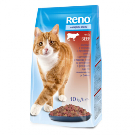 Suplimente si produse de uz veterinar - Reno Cat - hrana uscata ptr pisici vita 10kg