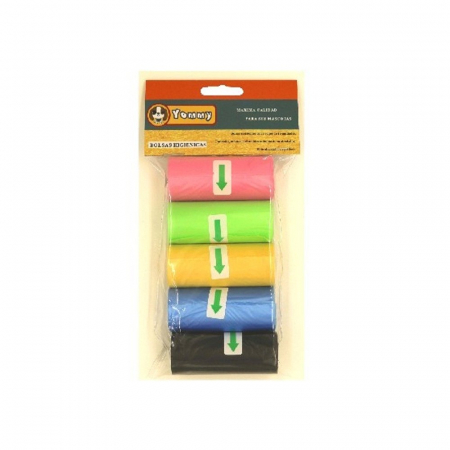 Accesorii - Saci igienici color Yommy 5 role/15 buc