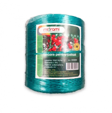Accesorii solarii - Sfoara palisat pentru legume, verde, rola 1.300 ml