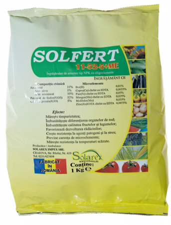 Ingrasamant - Solfert 11-52-5 1kg