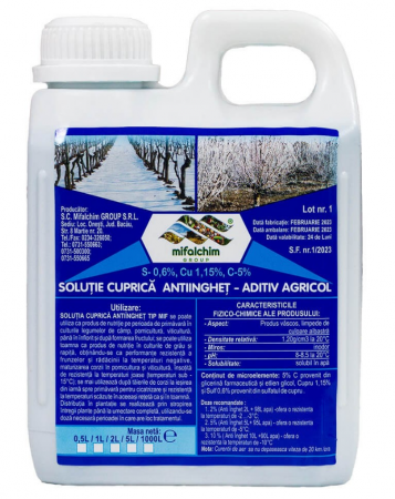 Ingrasamant - Soluție Cuprică Antiîngheț Tip MIF 1 L