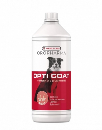 Suplimente si vitamine - Supliment pentru caini, blana lucioasa Opti Coat 1L - Versele Laga