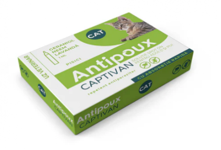 Suplimente si produse de uz veterinar - Antipoux captivan Cat 1ml