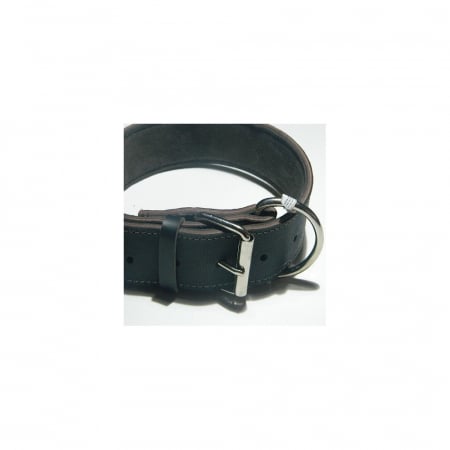 Accesorii - Zgarda din piele groasa 4 cm/60 cm negru