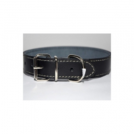 Animale de companie - Zgarda piele 3,0 cm/60 cm nr 4 negru