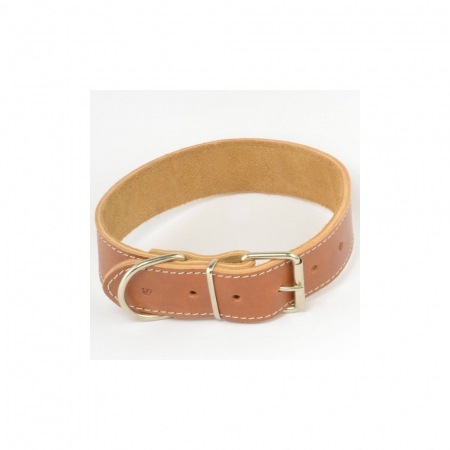 Animale de companie - Zgarda piele 4,0 cm/65 cm nr 5 maro