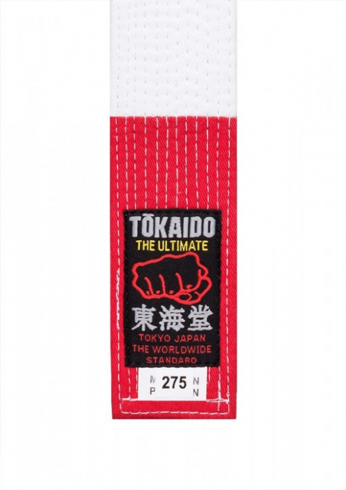 Centura Arte Martiale Master Tokaido Alb/Rosu [2]