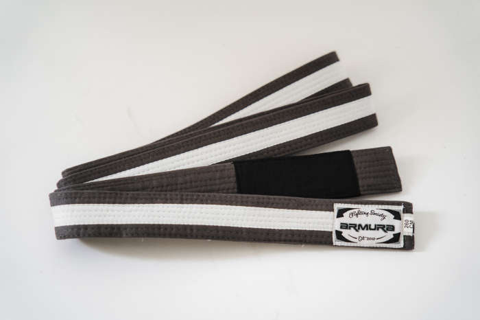 Centura BJJ Praetorian ARMURA Gri/Alb/Gri [3]