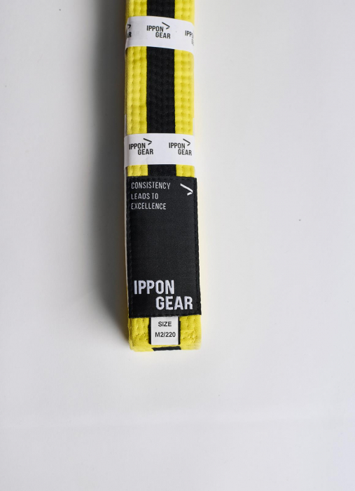 Centura BJJ Junior Ippon Gear Galben/Negru [1]