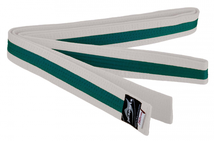 Centura Arte Martiale  Ju Sports  Alb/Verde/Alb [1]