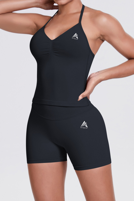 Colant scurt FITSKIN V-Form Shortline Jet Black [4]