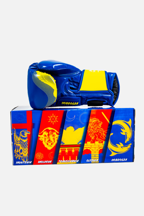 Manusi de Box ARMURA Regio Dobrogea Albastru/Galben Editie Limitata [4]