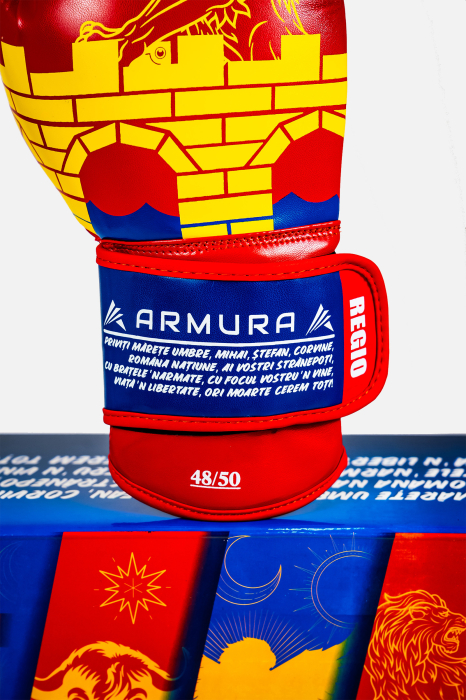 Manusi de Box ARMURA Regio Oltenia Rosu/Galben Editie Limitata [5]