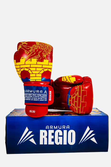 Manusi de Box ARMURA Regio Oltenia Rosu/Galben Editie Limitata [2]