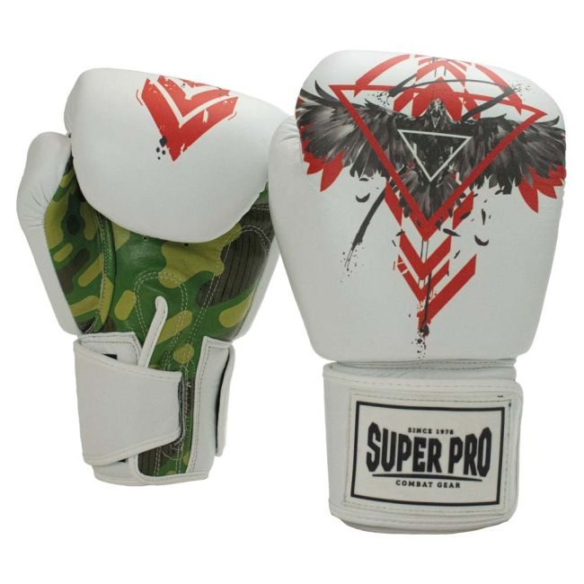 Manusi de Box Super Pro Combat Raven Rosu/Negru/Alb [1]
