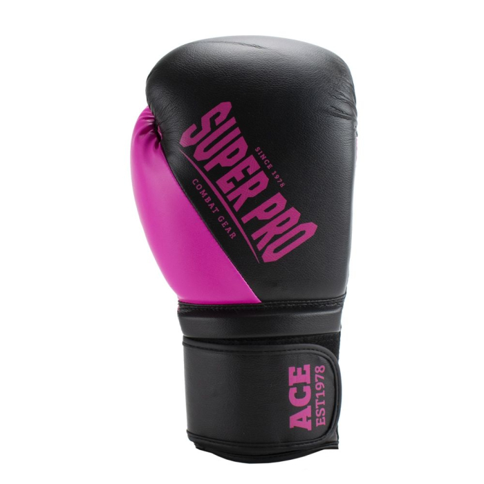 Manusi de Box Super Pro Gear Ace Negru/Roz [2]