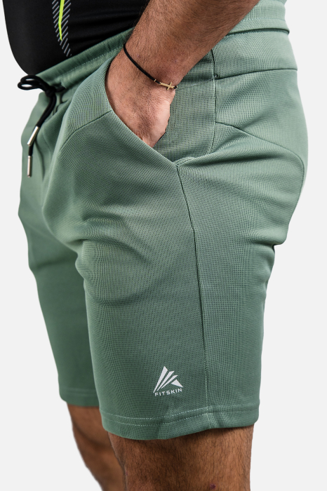 Pantaloni scurti FITSKIN Titan Core Essentials Urba Sage [2]