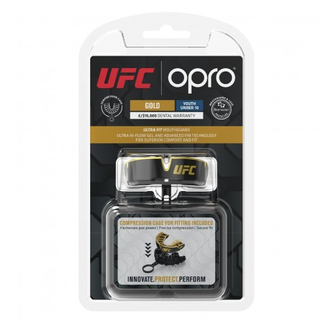 Proteza Opro UFC Neagra/Aurie Gold Level Junior [2]