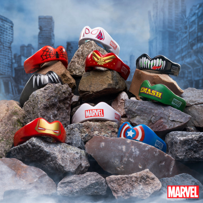 Proteza Safejawz Marvel Alb/Rosu [3]