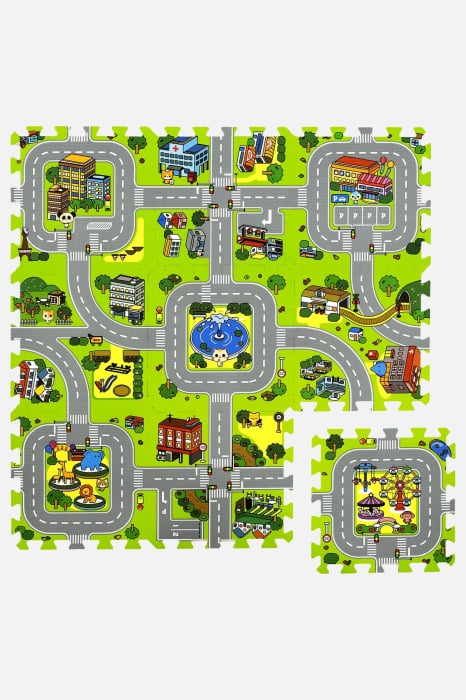 Saltea Tatami cu Tematica Trafic Rutier pentru Copii 1 cm [2]