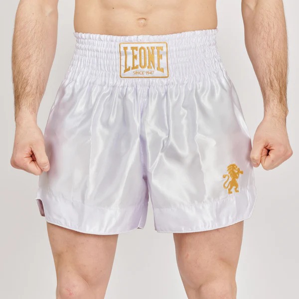 Short Kickboxing Leone Basic 2 Alb [1]