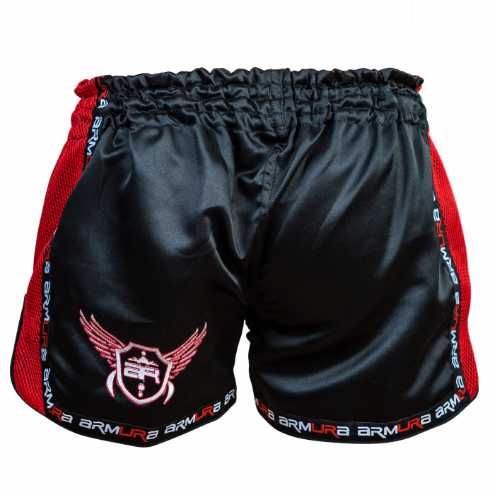 Short kickboxing ARMURA  Muay 2.0 Negru/Rosu [2]