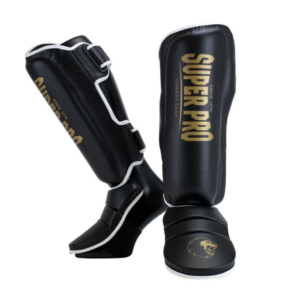 Tibiere Super Pro Combat Gear Negre/Auriu [1]