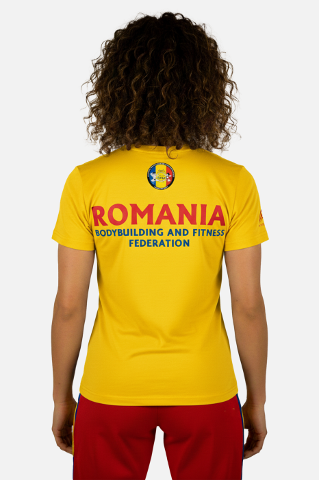 Tricou Bumbac Feminin Oficial FRCF Galben [3]