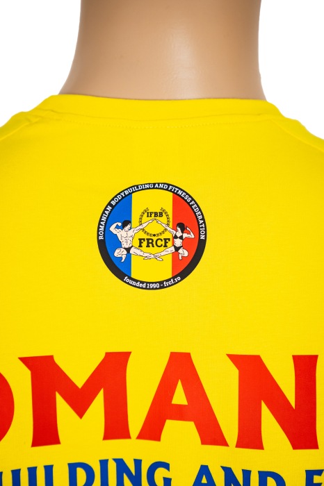 Tricou Bumbac Junioare Oficial FRCF Galben [4]