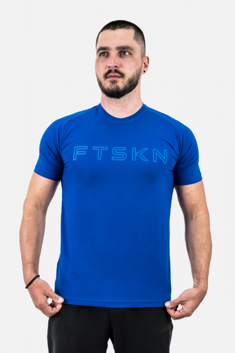 Tricou Fitskin Masculin Bumbac FTSKN Albastru [1]