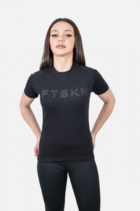 Tricou Fitskin Feminin FTSKN Negru [1]