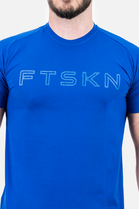 Tricou Fitskin Masculin Bumbac FTSKN Albastru [2]