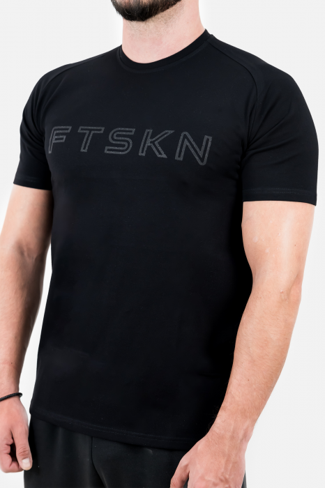 Tricou Fitskin Masculin Bumbac FTSKN Negru [4]