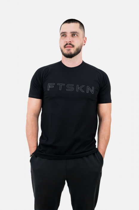Tricou Fitskin Masculin Bumbac FTSKN Negru [1]