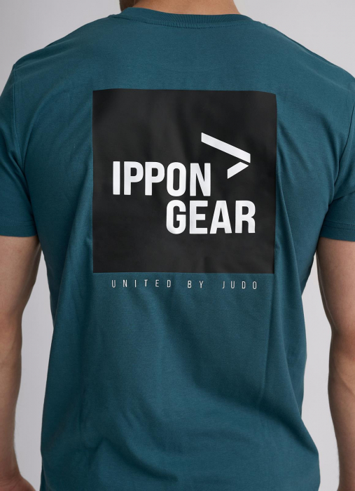 Tricou Ippon Gear Big Print Judo Verde-Albastrui [4]