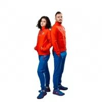 Bluză - Bluza Fleece PEAK  Rosu/Albastru
