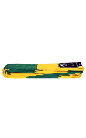 Accesorii - Centura BJJ Senior DAX SPORTS Galbena/Verde