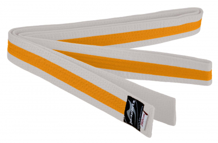 Accesorii - Centura Arte Martiale Ju Sports Alb/Galben/Alb