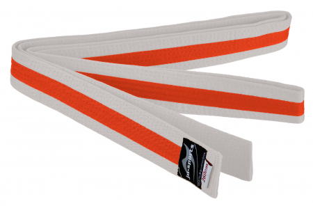 Accesorii - Centura Arte Martiale Ju Sports Alb/Portocaliu/Alb