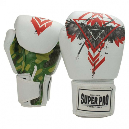Manusi de Box - Manusi de Box Super Pro Combat Raven Rosu/Negru/Alb