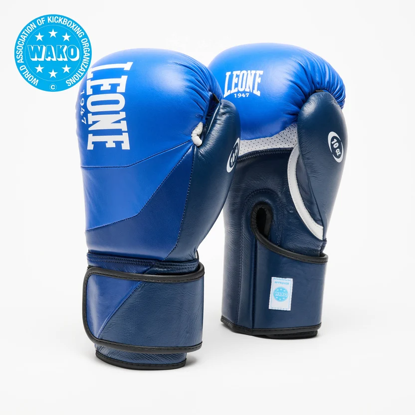 Mănuși de Kickboxing - Manusi de Kickboxing Wako LEONE Albastre