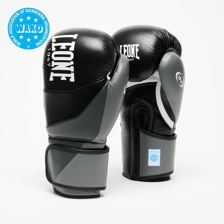 Mănuși de Kickboxing - Manusi de Kickboxing Wako LEONE Negre